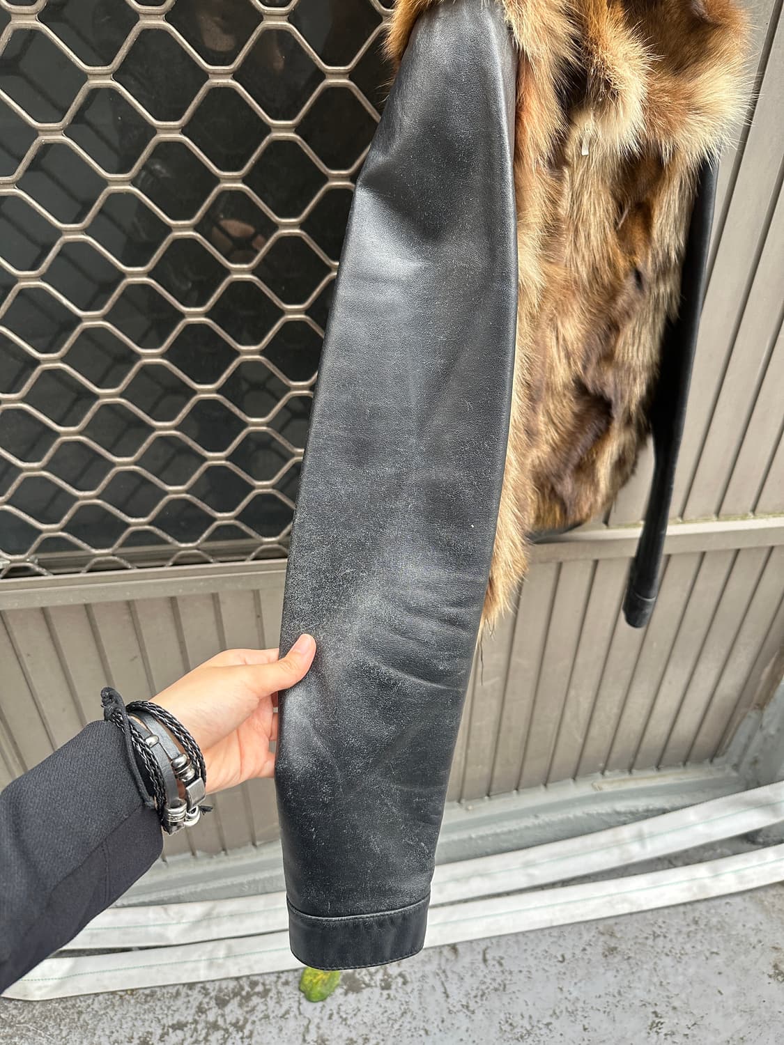 RABOEM lambs leather fox fur jacket 상품이미지3