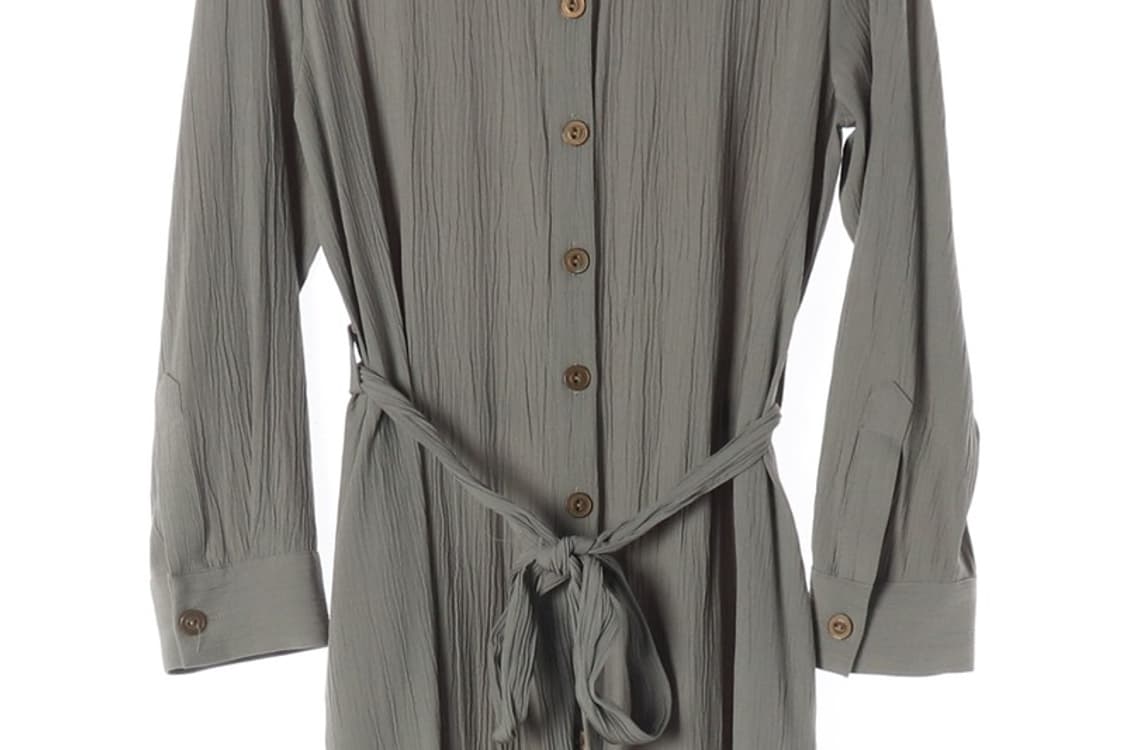 자라 비스코스 링클 셔츠 롱 원피스 M 상품이미지4