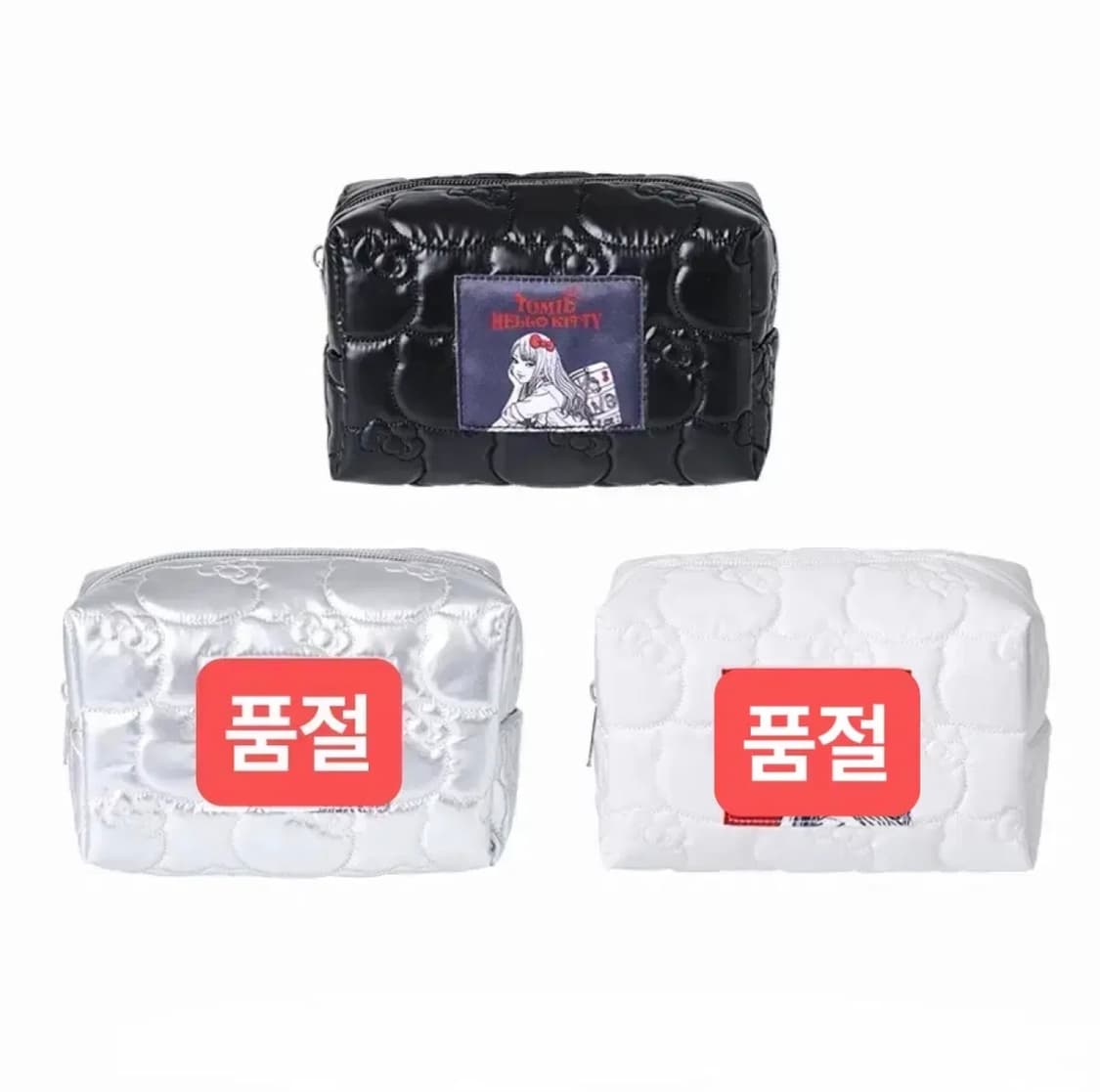 이토준지 토미에x헬로키티 콜라보 파우치 3종 상품이미지1