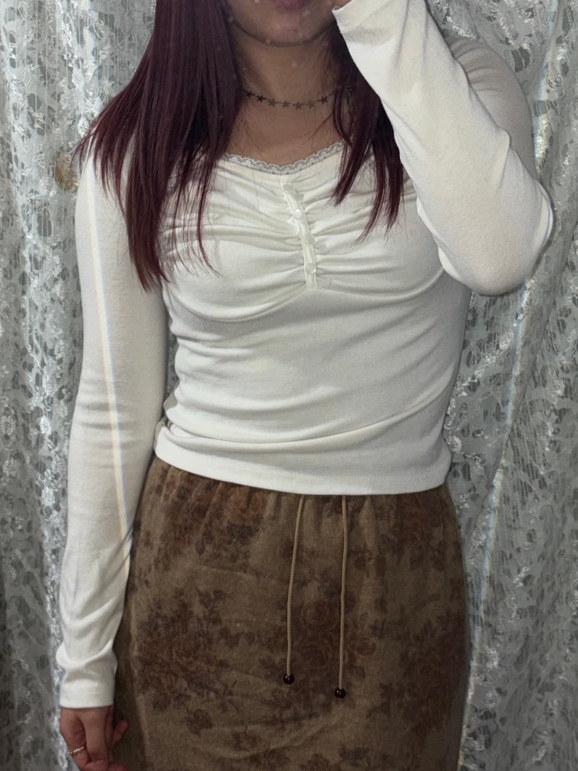 화이트 셔링 탑 상품이미지3