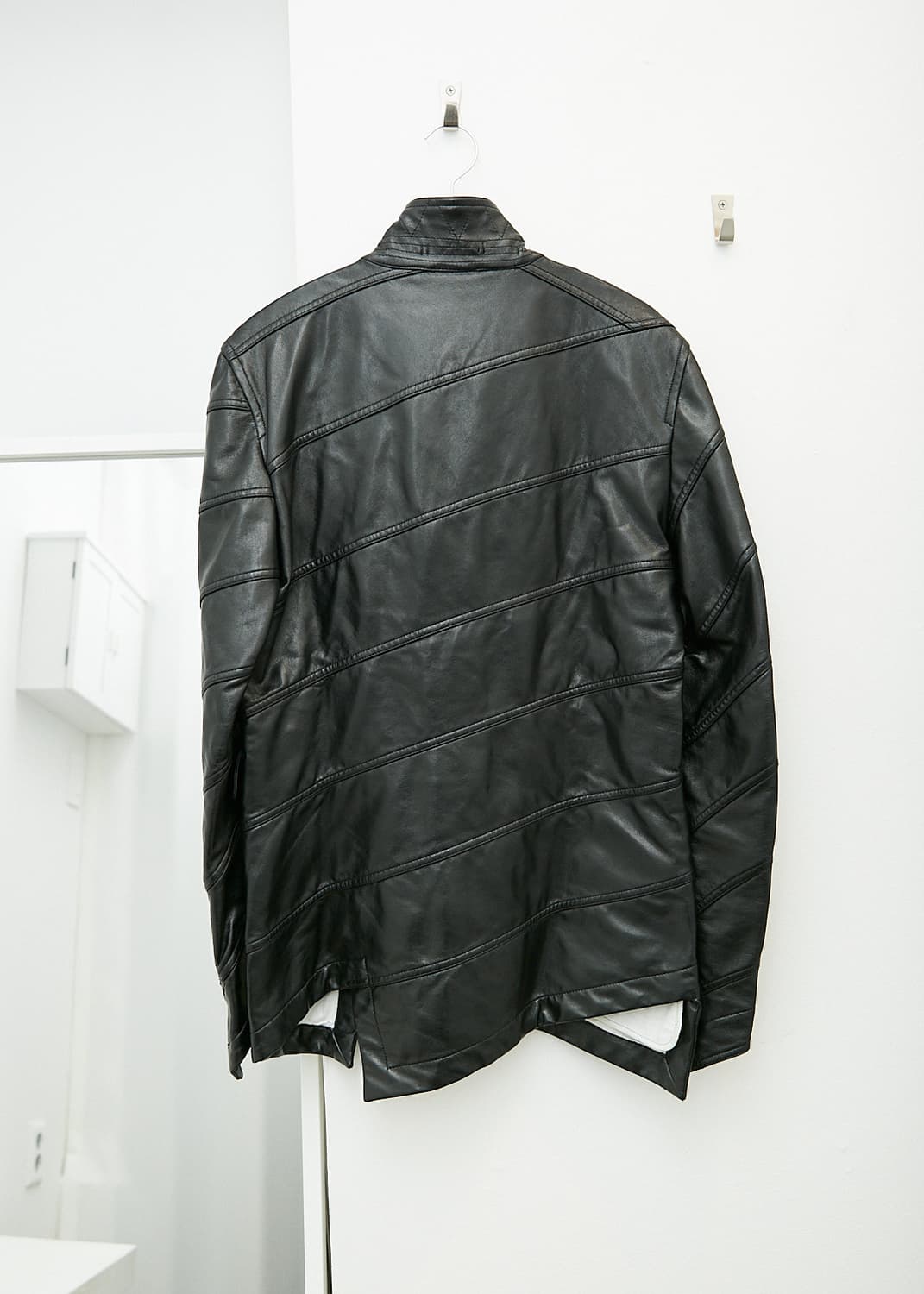 Asymmetric Faux Leather Blazer 상품이미지5