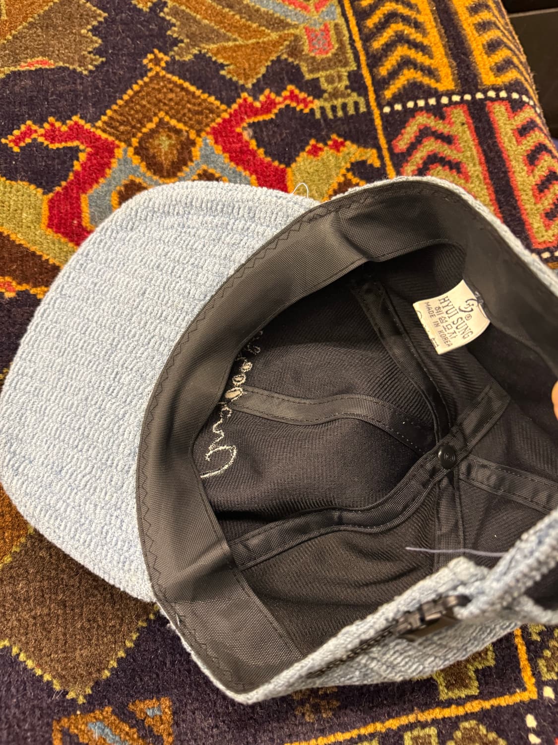 빈티지 자수 부클 스트랩 캡 상품이미지5