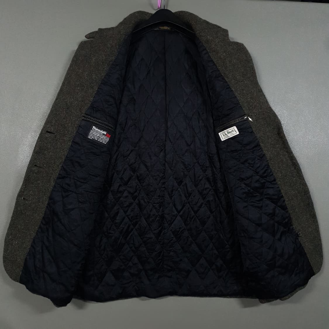 L (100) 90s L.L.Bean 엘엘빈 헤링본 테일러드 트위드 자켓 상품이미지7