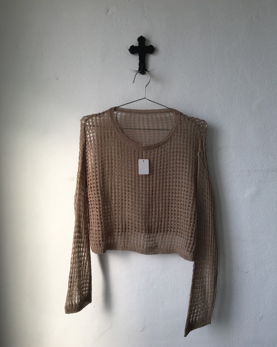 Brown punching knit 상품이미지2