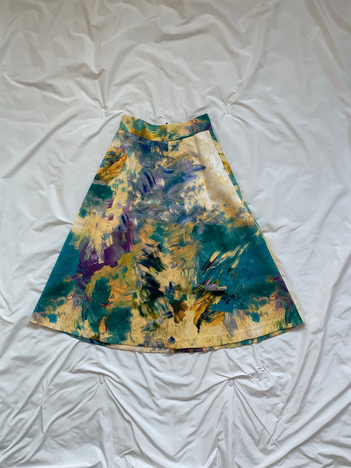 H&M Watercolor Textured Skater Skirt 상품이미지3
