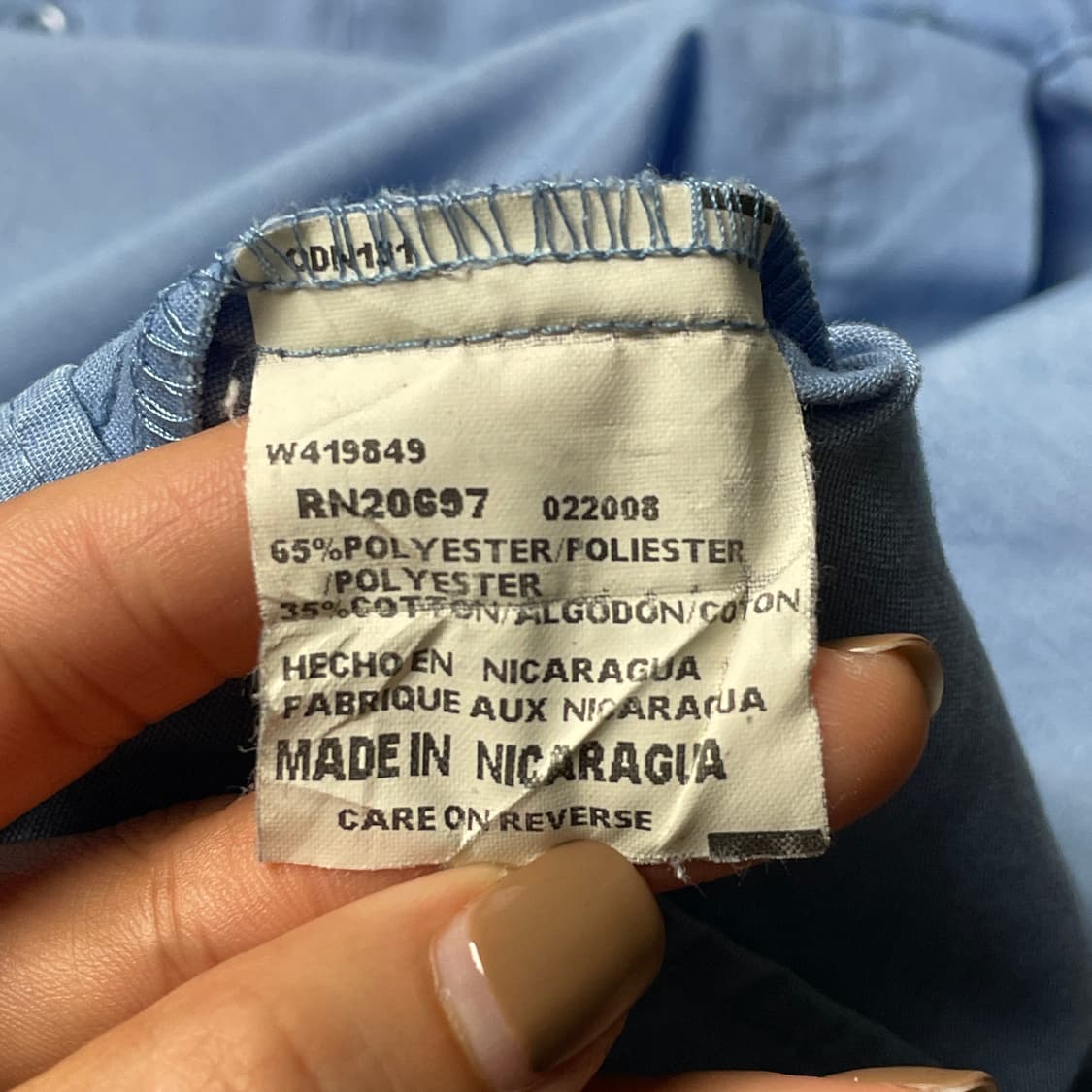 DICKIES 디키즈 빈티지 라이트블루 반팔 워크 셔츠 A00957 상품이미지10