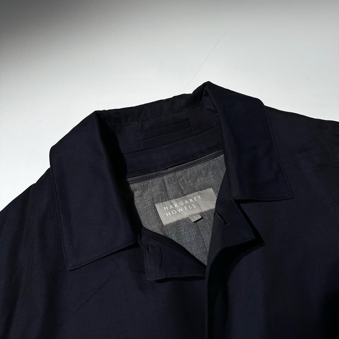 마가렛 호웰 싱글 코트 네이비 상품이미지3