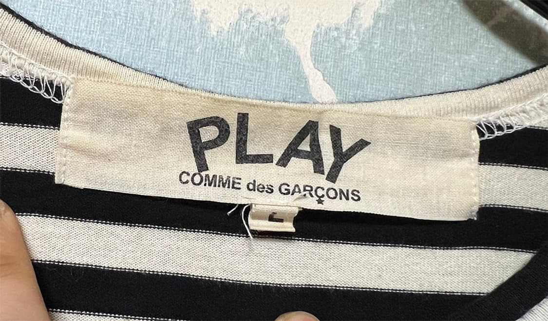 꼼데가르송 남자 롱슬리브 AZ-T164 레드와펜 춘추 M 95  상품이미지3