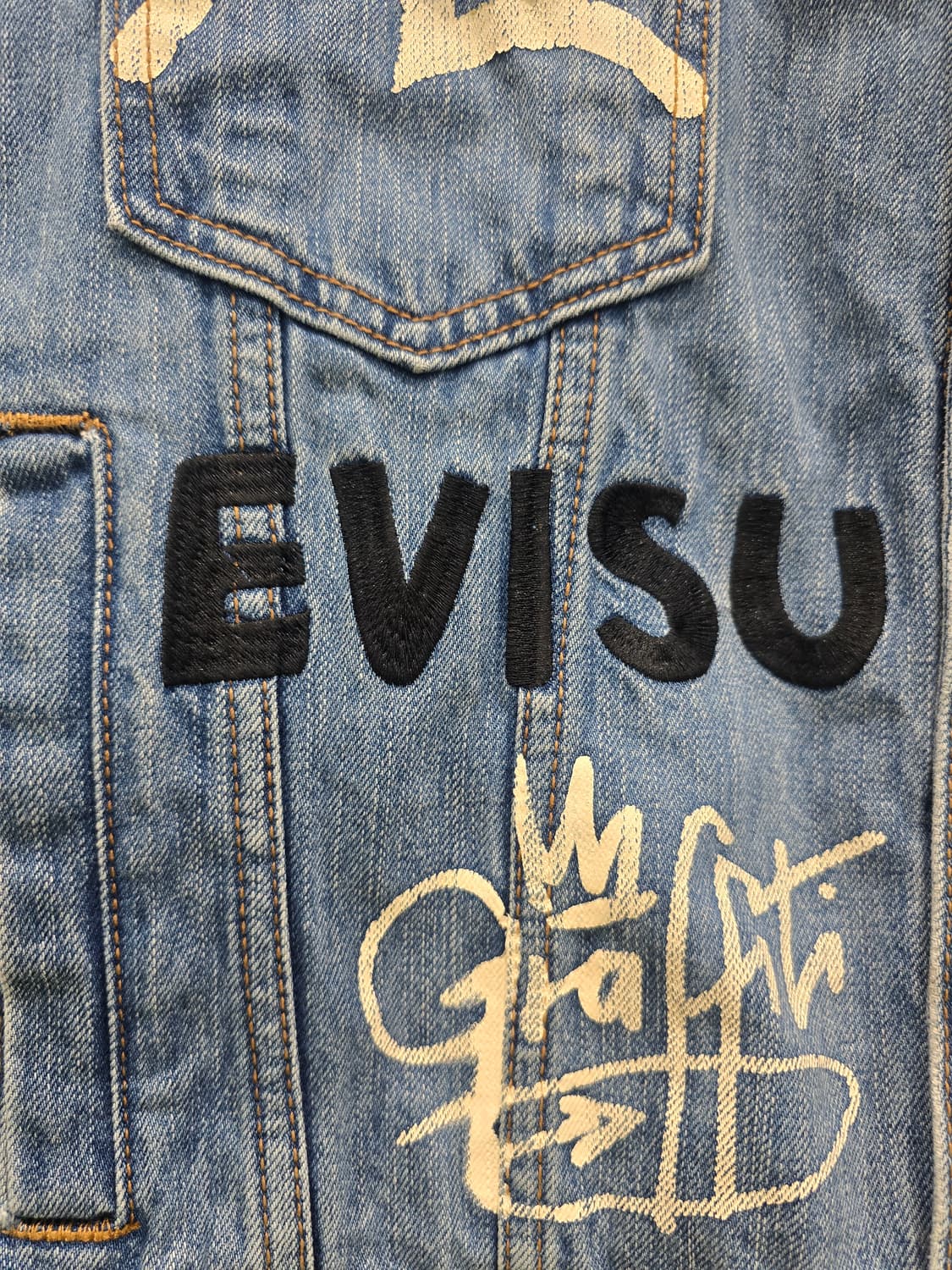 EVISU 에비수 데님 자켓 페인팅 상품이미지4