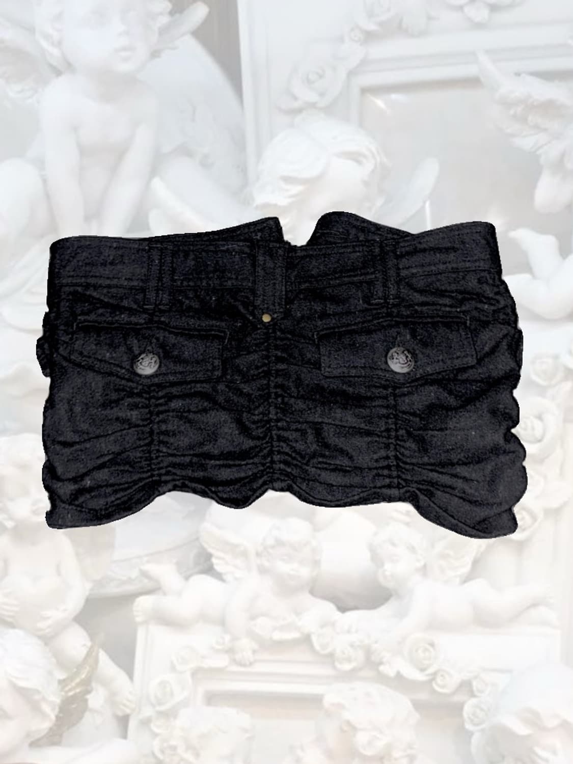 립서비스 빈티지 셔링 미니스커트 상품이미지2