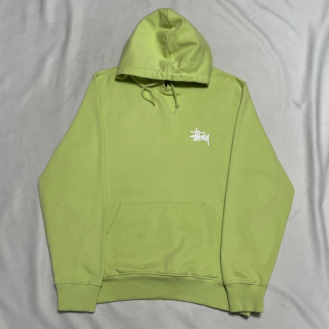 M 스투시 빅로고 형광 후드티 상품이미지3