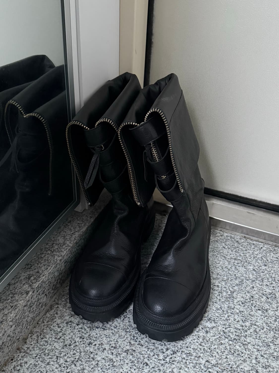 보헤미안서울 folded belt long boots (size 235) 상품이미지2