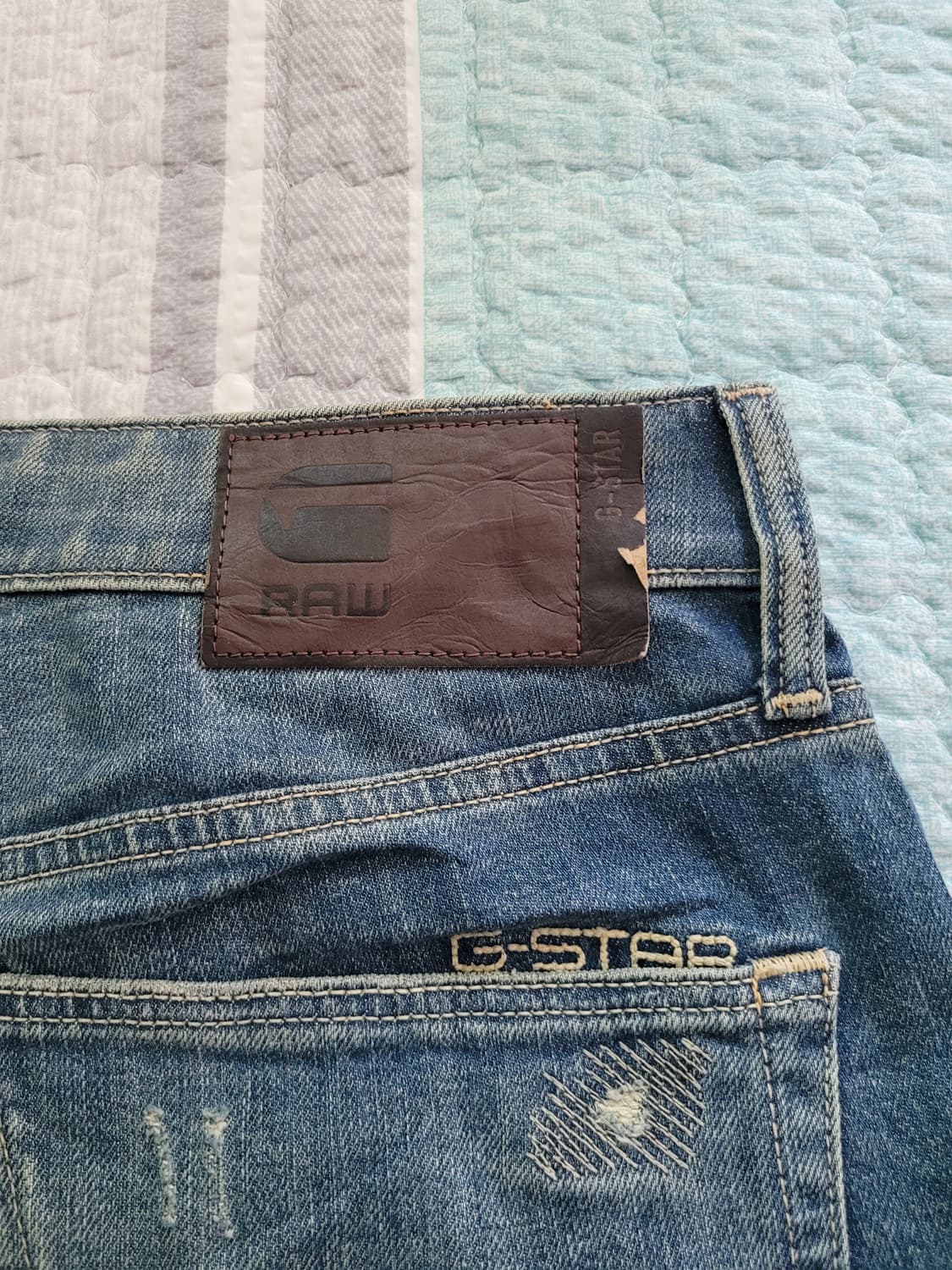 지스타로우 G star raw 3301슬림 빈티지 디스리페어 워싱진 32 상품이미지9