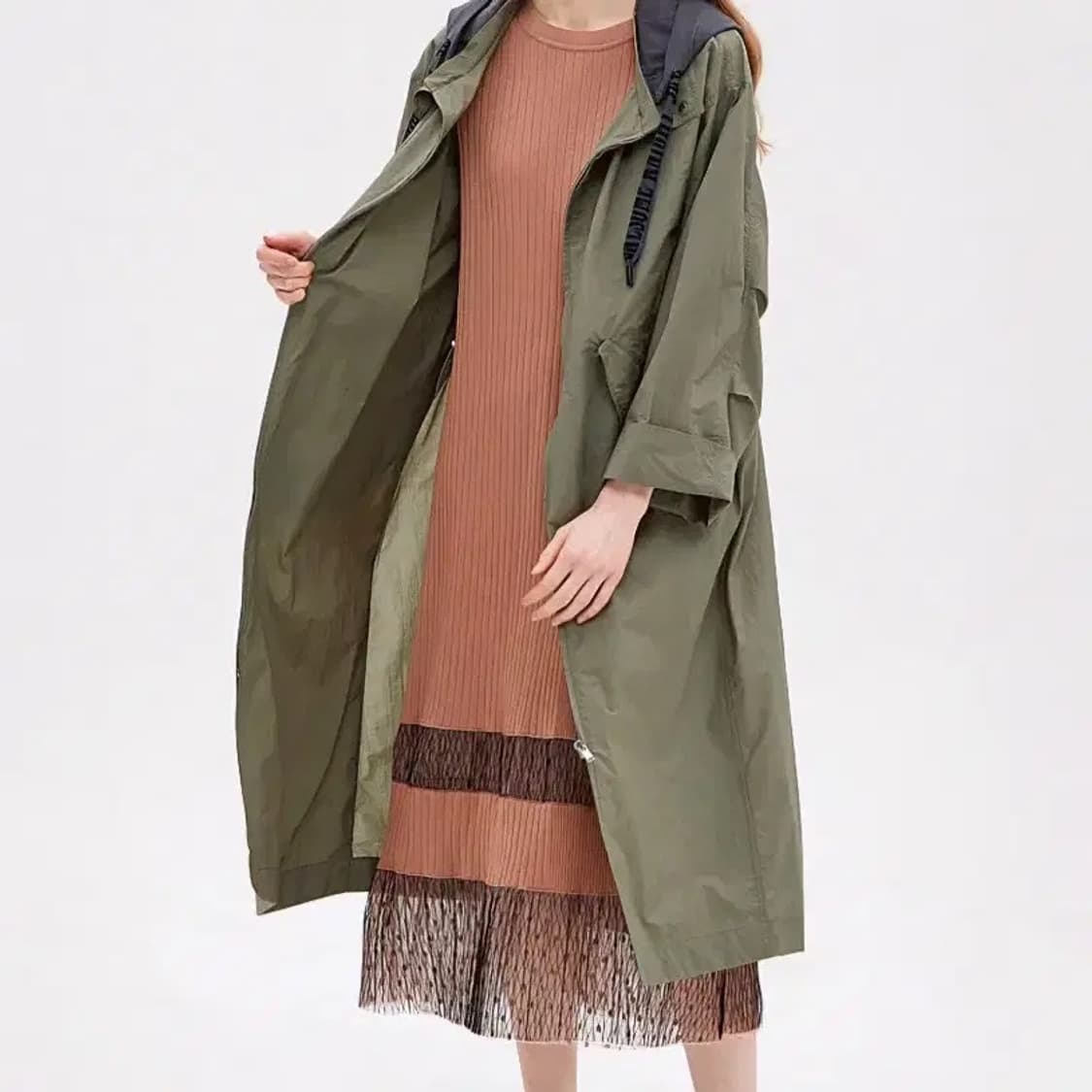 SYSTEM 시스템 한섬 여성 롱 바람막이 야상 자켓  상품이미지1