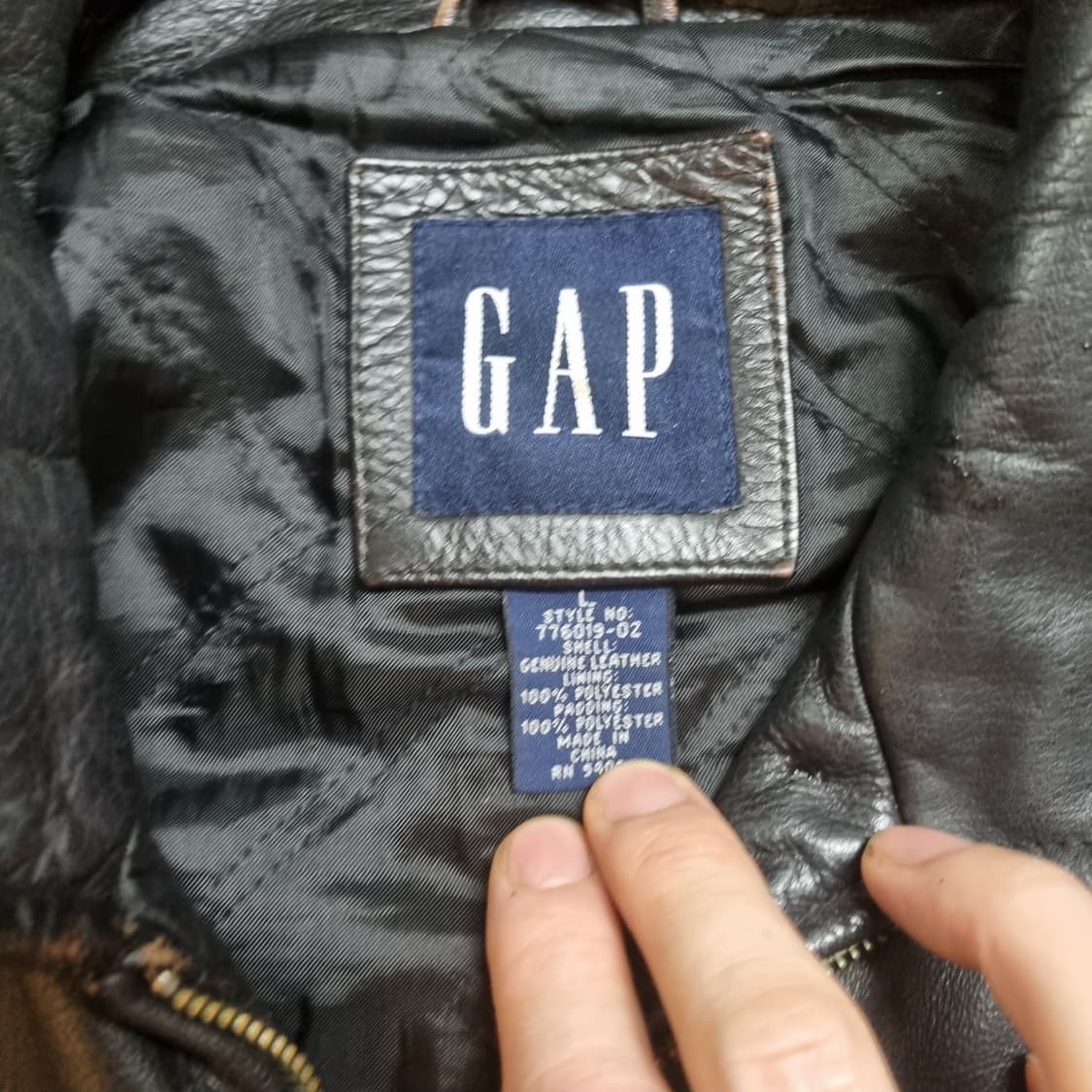 올드갭 브라운 레더자켓 L 상품이미지6