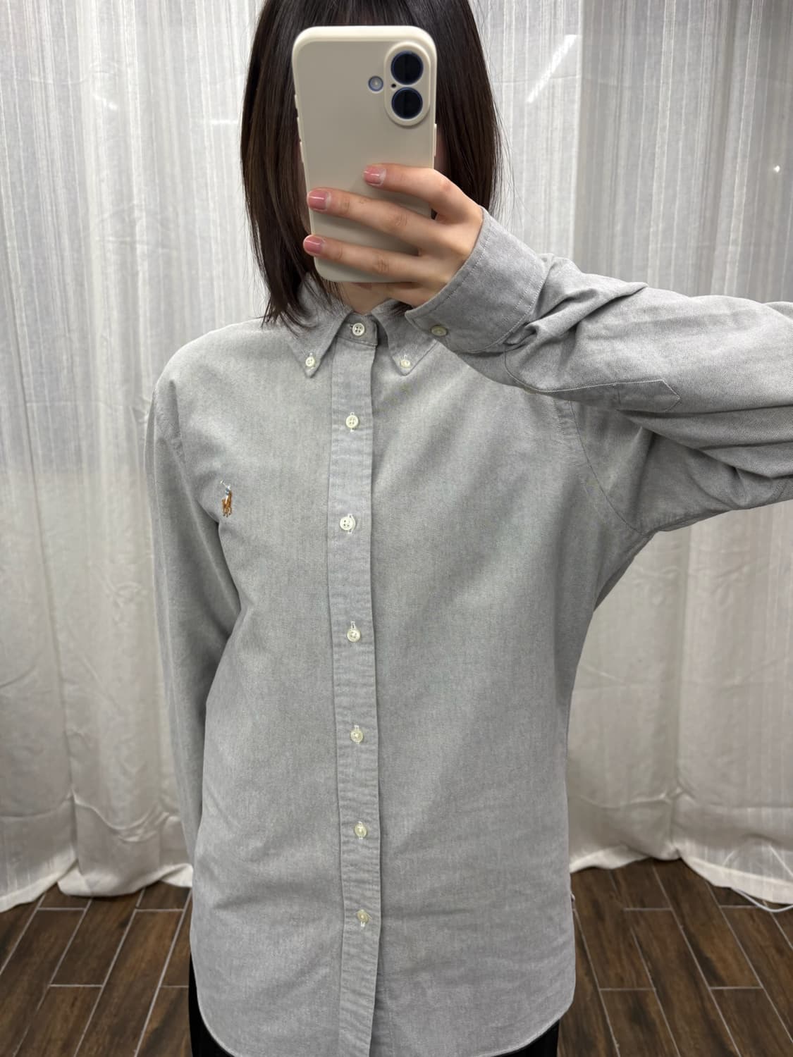 폴로 랄프로렌 클래식 핏 그레이 버튼 셔츠 상품이미지7