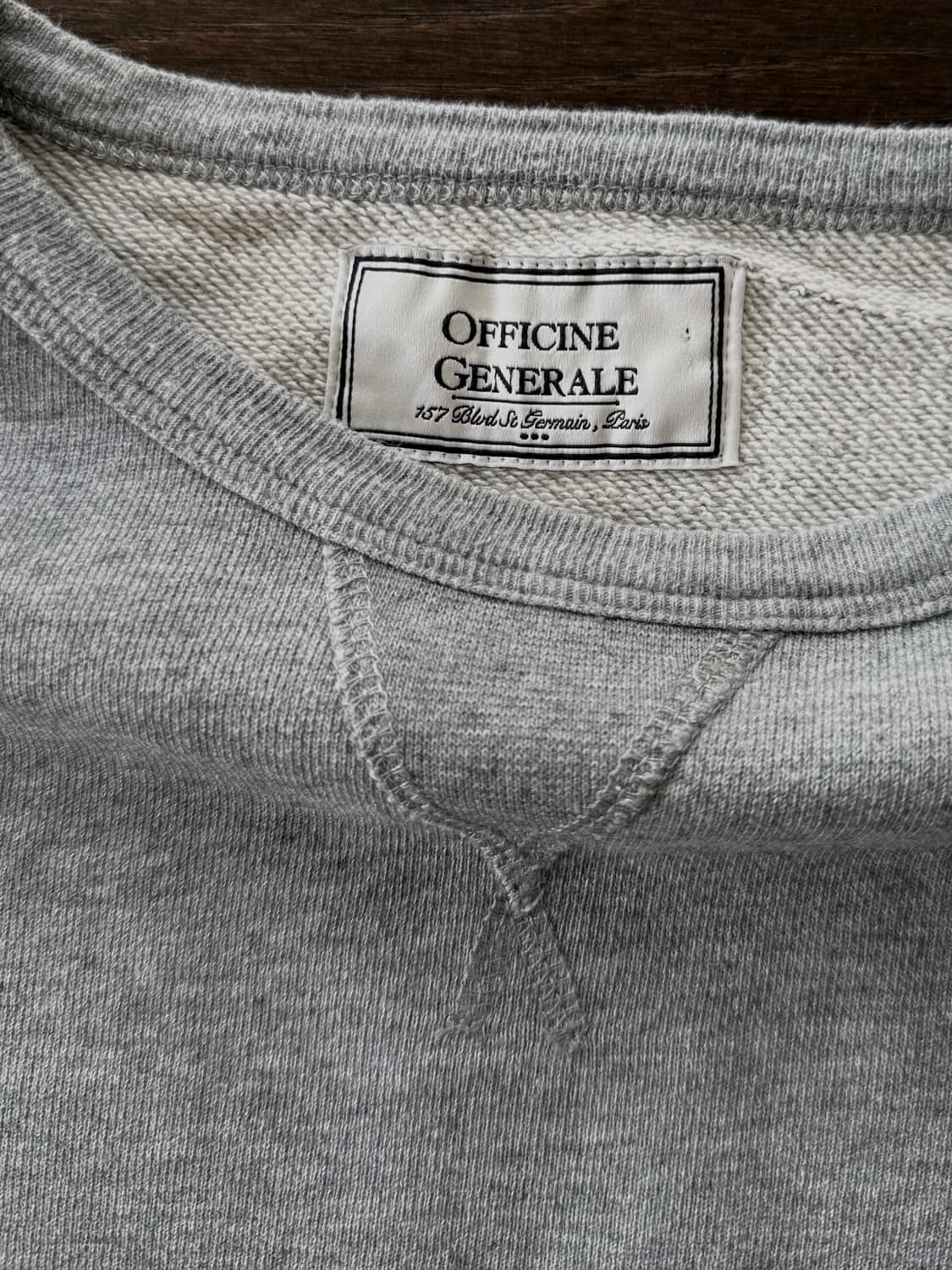 [S][Officine Generale]오피신 제네랄 코튼 맨투맨_그레이 상품이미지3