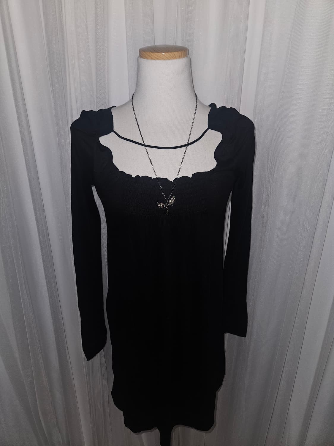 Bannet Bannet 공겜여주 고딕 히메 셔링 블랙 드레스 상품이미지2