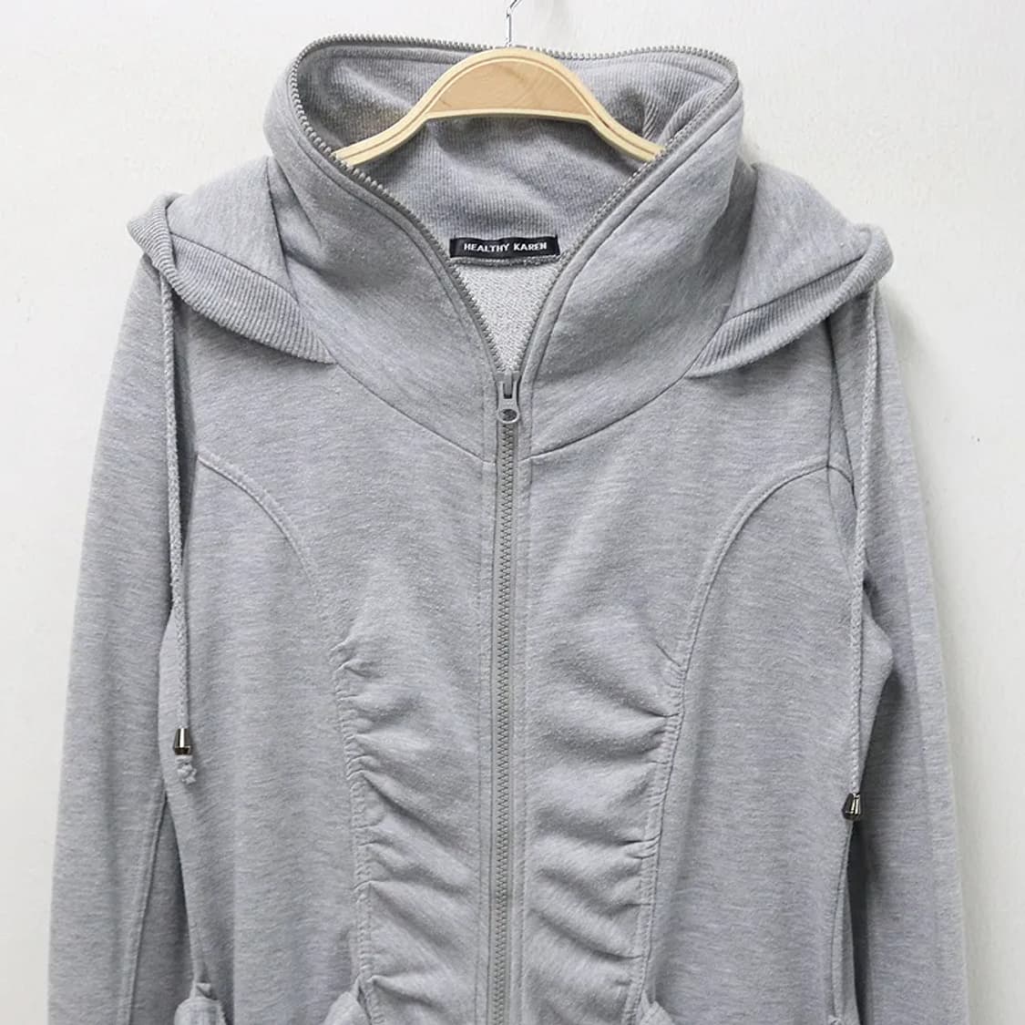 HEALTHY KAREN 셔링 후드 집업 63749 상품이미지3