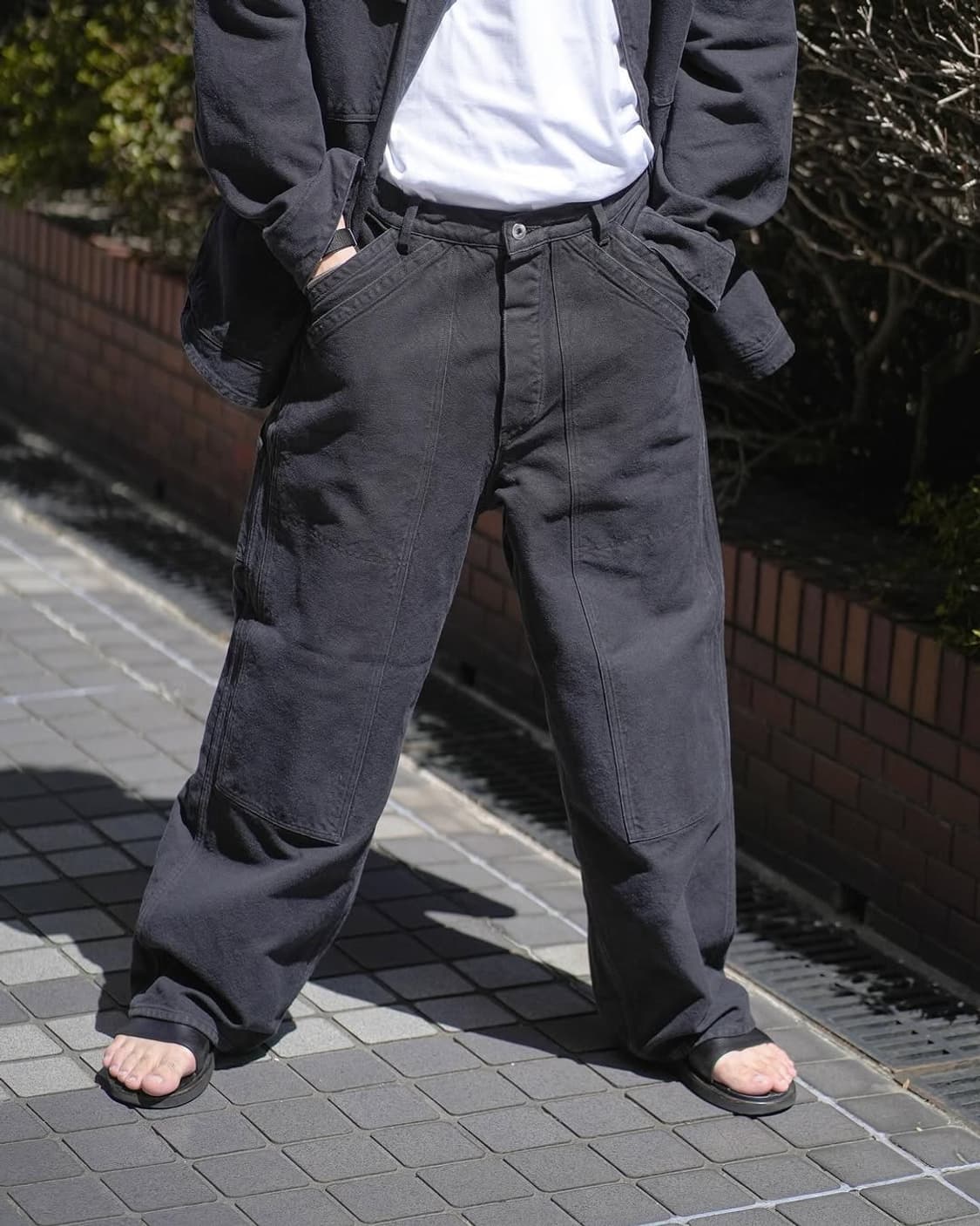 25aw Vintage Silk Hemp Double Knee Pants 상품이미지9
