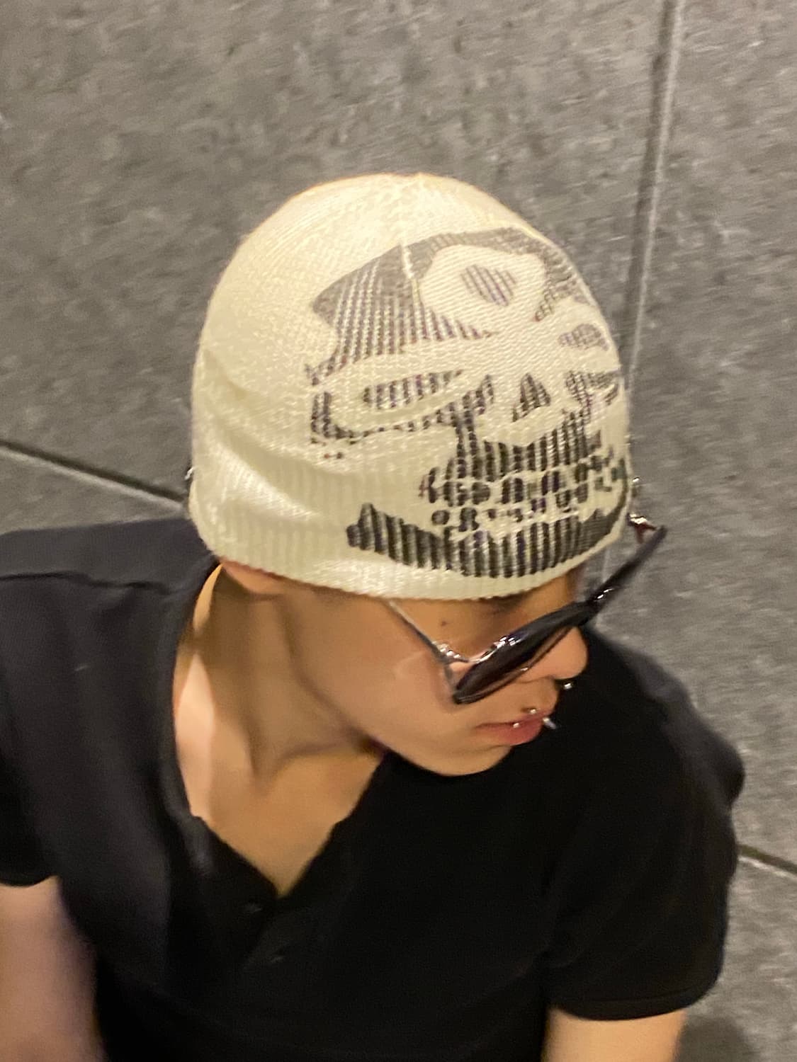 Surgery skull born beanie white os 상품이미지2