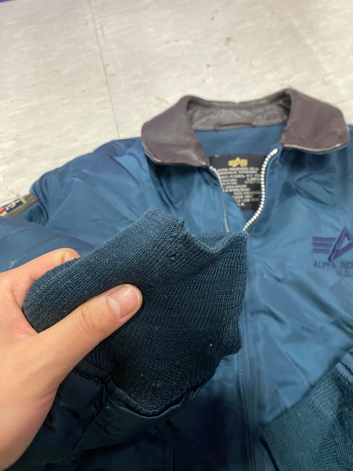 90s 알파인더스트리 FLT-45P 항공자켓 L 상품이미지8