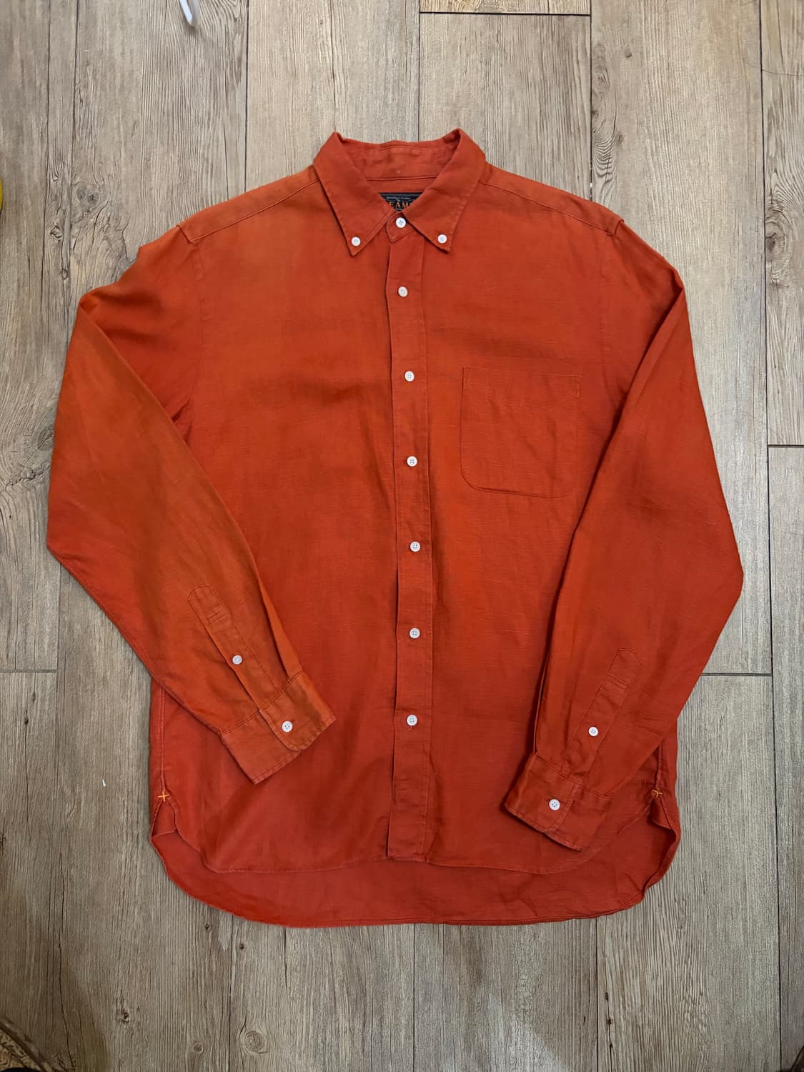 빔즈 플러스 린넨 셔츠 딥오렌지 M(100) 상품이미지3
