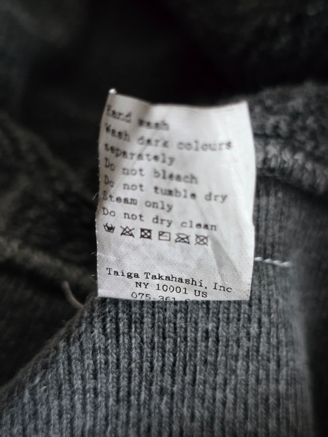 Taiga Takahashi T.T EX LOT.603 스웻 40 미사용 상품이미지9