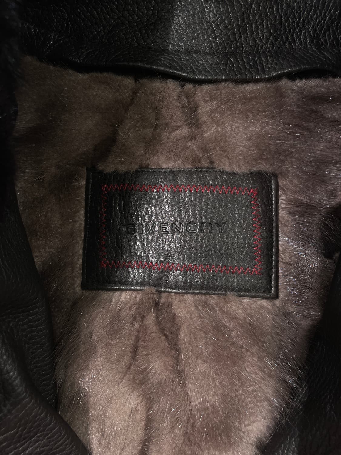 지방시 다크 브라운 밍크 라이너 쉽 레더 코트 상품이미지7