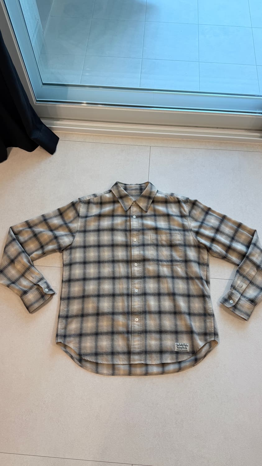 와코마리아 Wacko Maria 체인스티치 로고 체크셔츠 XL 상품이미지1