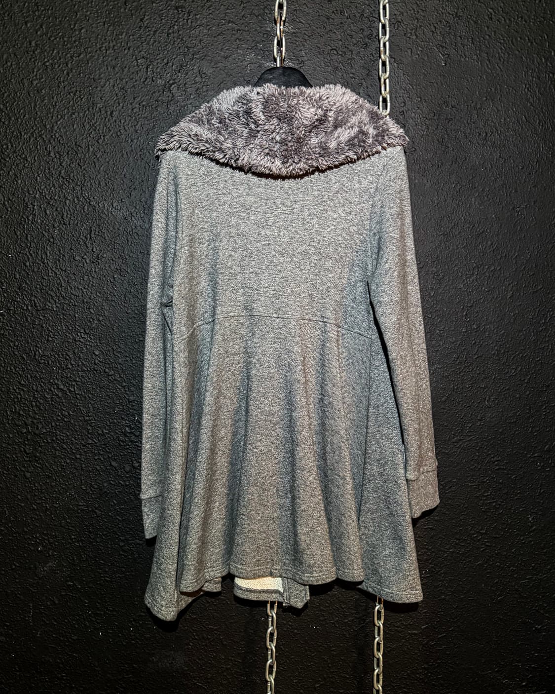 Flare Line Fleece Collar Zip Hoodie Coat 상품이미지6