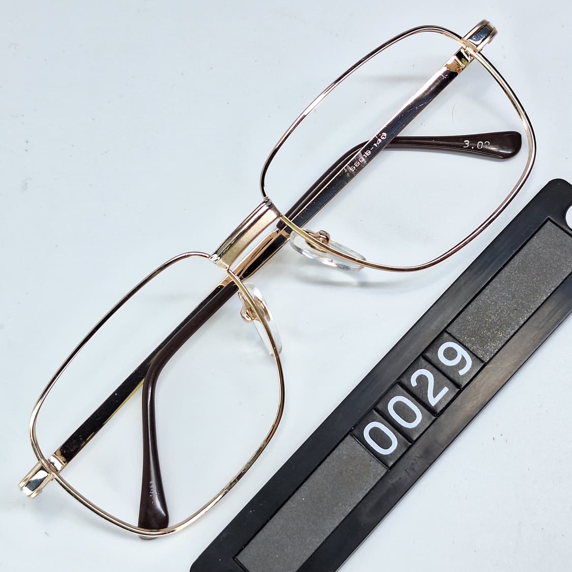 90s 일본 빈티지/골드 오너먼트 힌지 장식 남성용 안경테 56mm 상품이미지1