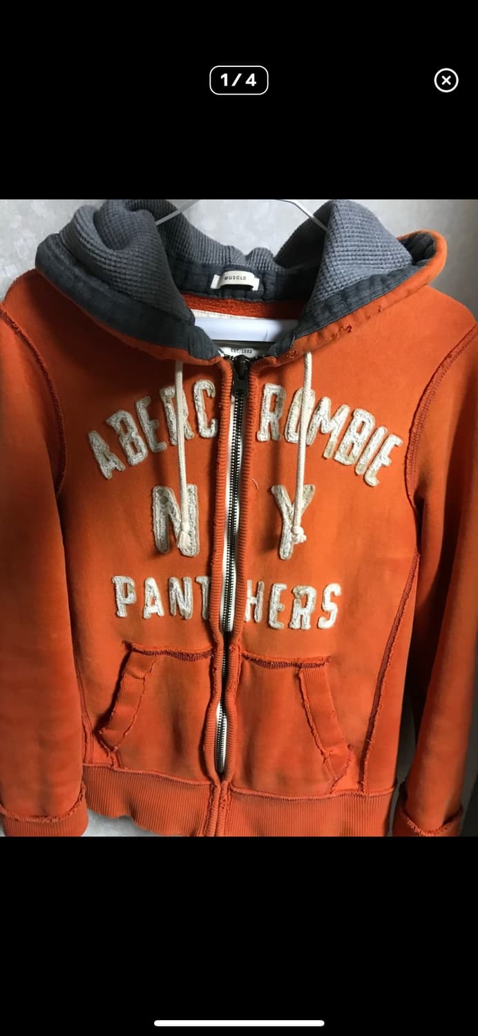 아베크롬비 후드집업 오렌지 주황색 홀리스터 빈티지 y2k 상품이미지1