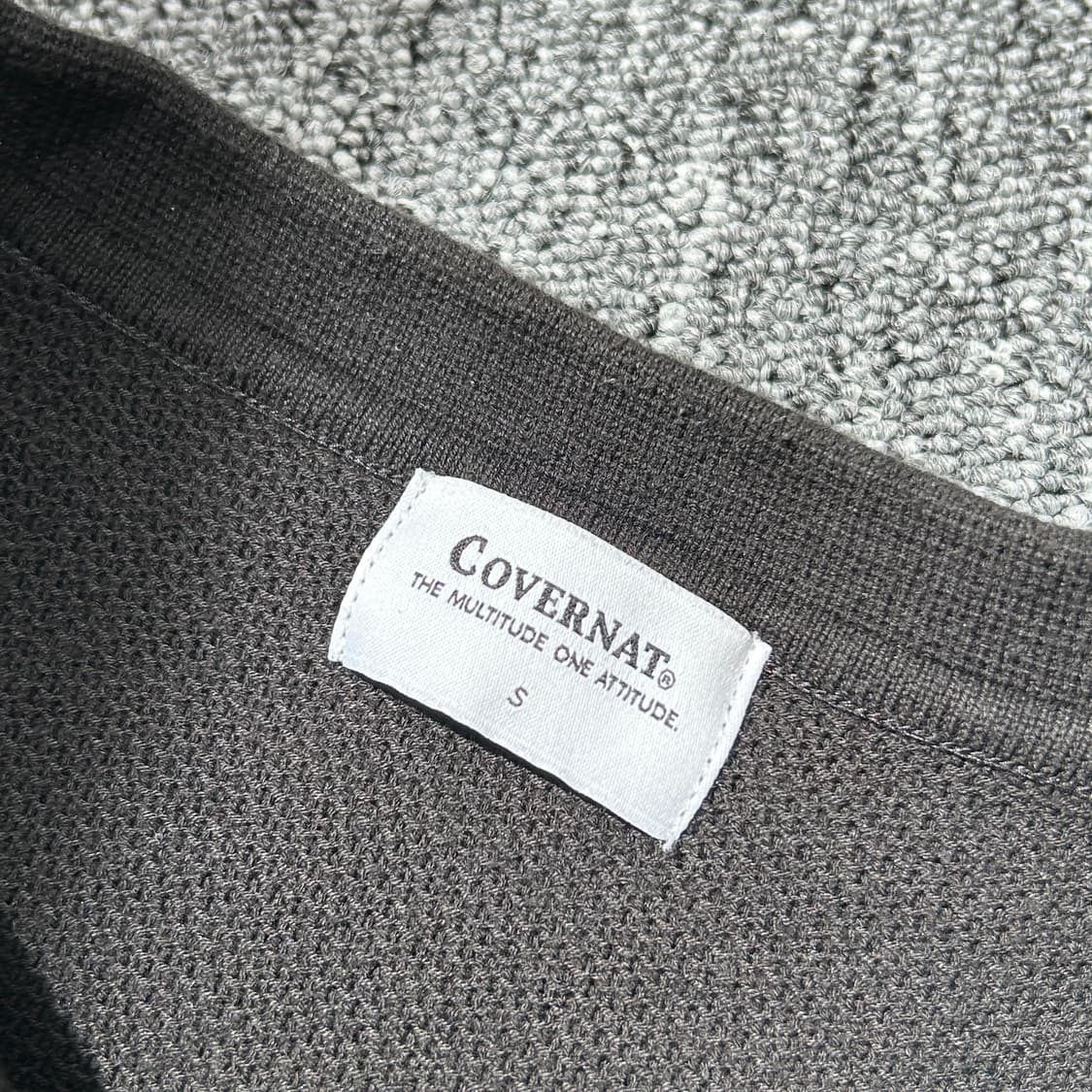 커버낫 블랙 케이블 니트 반팔 상품이미지6