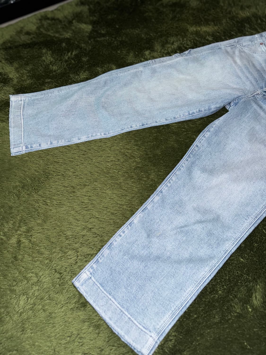 [4] 00s GAP 갭 버튼 플라이 블리치드 크롭 데님 카펜터 팬츠 상품이미지6