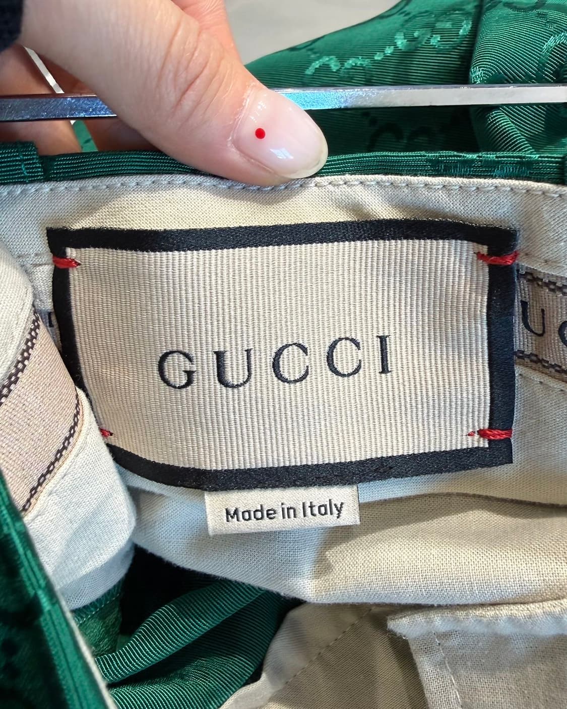 구찌 그린 GG 자카드 레이온 혼방 슬랙스 팬츠  상품이미지8