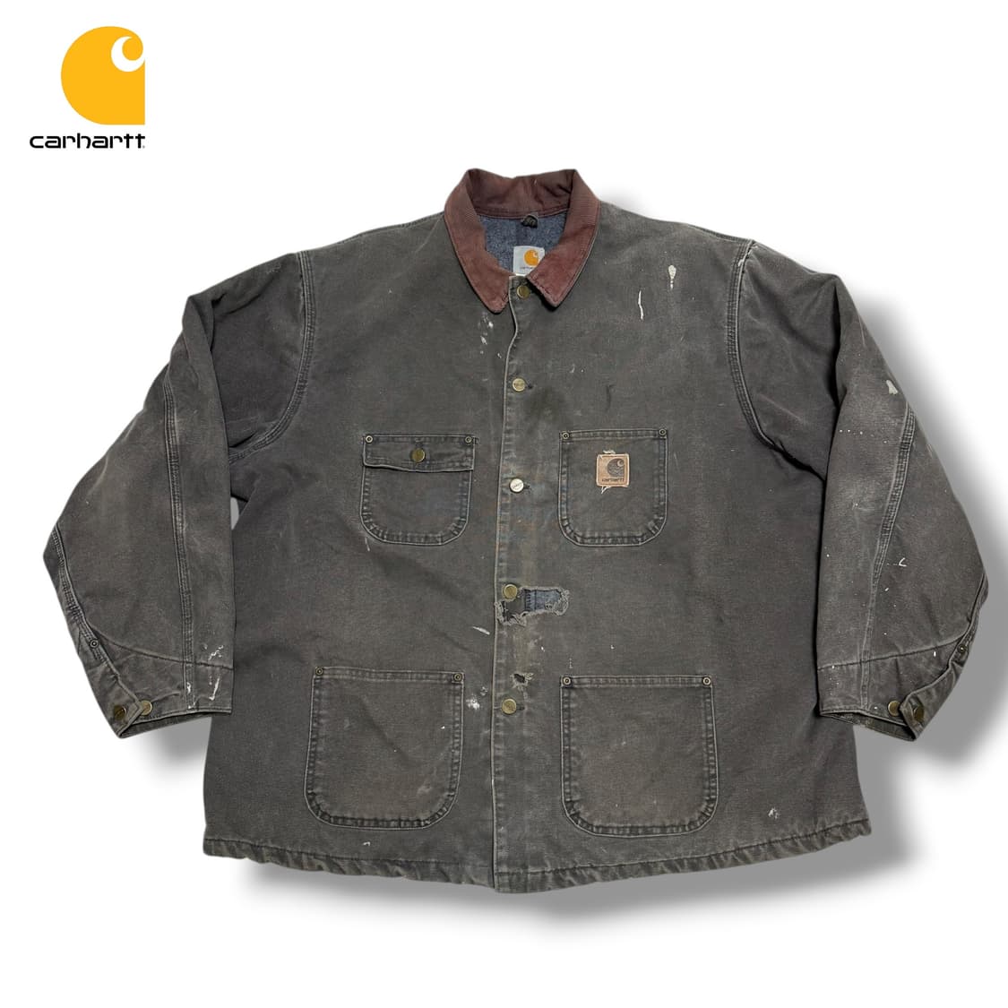 USA)빈티지 칼하트 초어자켓 모스그린 XXL 상품이미지1