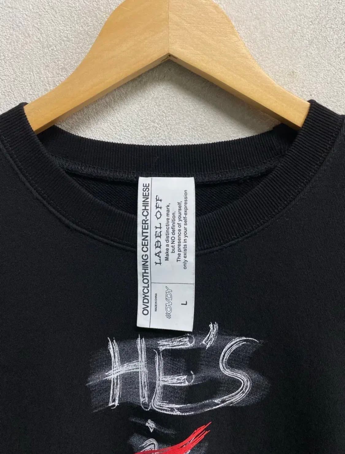 오브이디와이 그래픽 맨투맨 BK L 상품이미지5