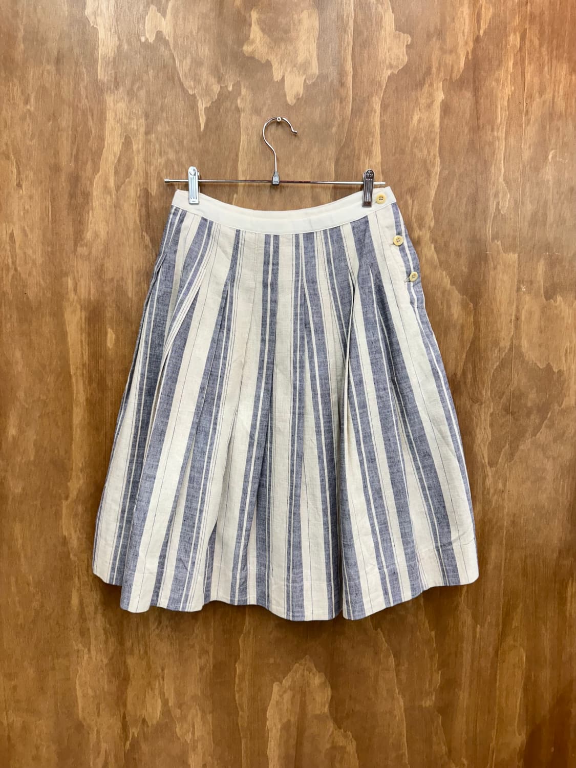 Mhl 마가렛 호웰 린넨 플리츠 미디 스커트 상품이미지1