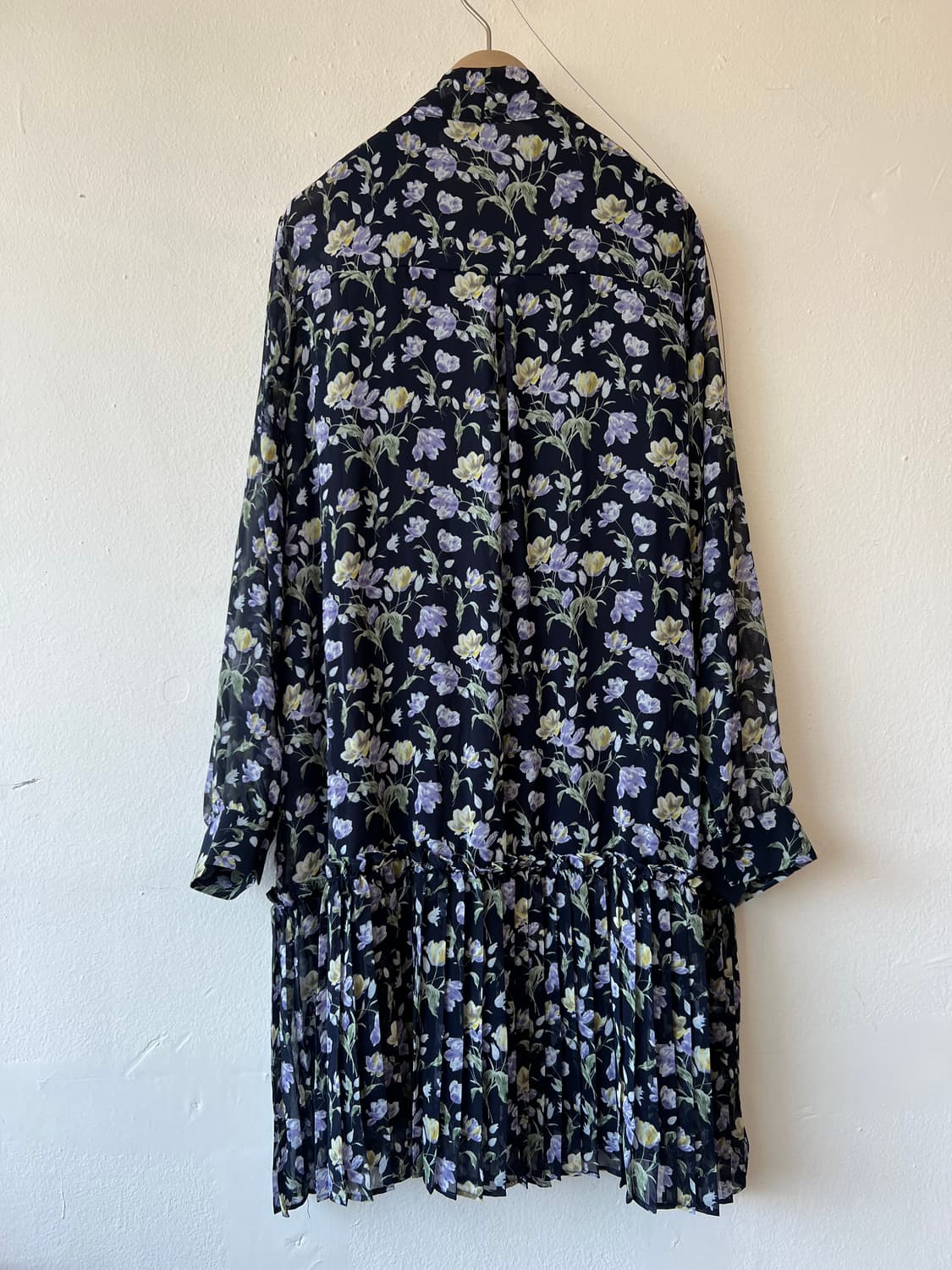 TOMOTOM'S 여성 네이비 플라워 쉬폰원피스  상품이미지3