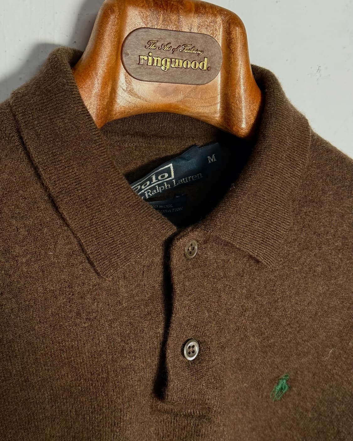 00’s 폴로 랄프로렌 메리노 울 폴로셔츠 M [브라운] 상품이미지2