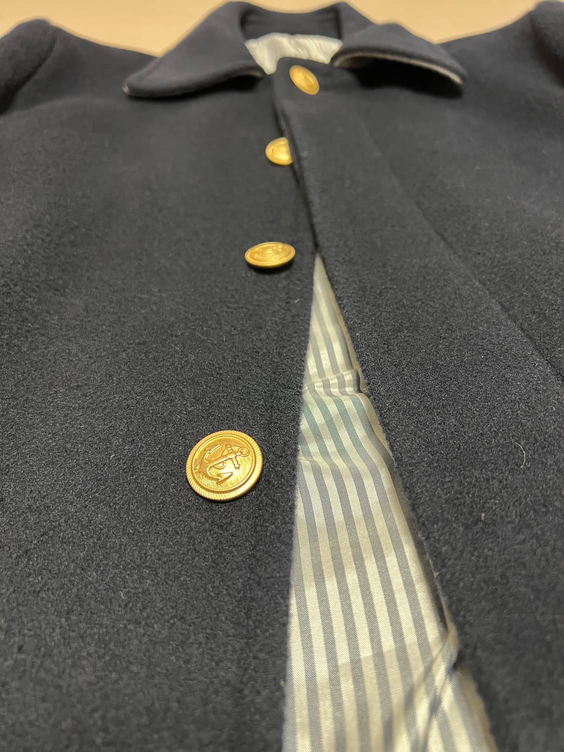 하이엔드 울·캐시미어 혼방 클래식 발마칸 코트 / 네이비 / 50 상품이미지4