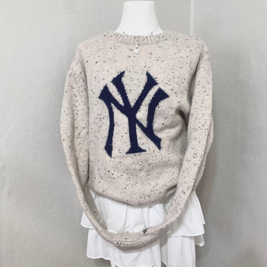 mlb 빅로고 폭닥 니트 S 상품이미지1