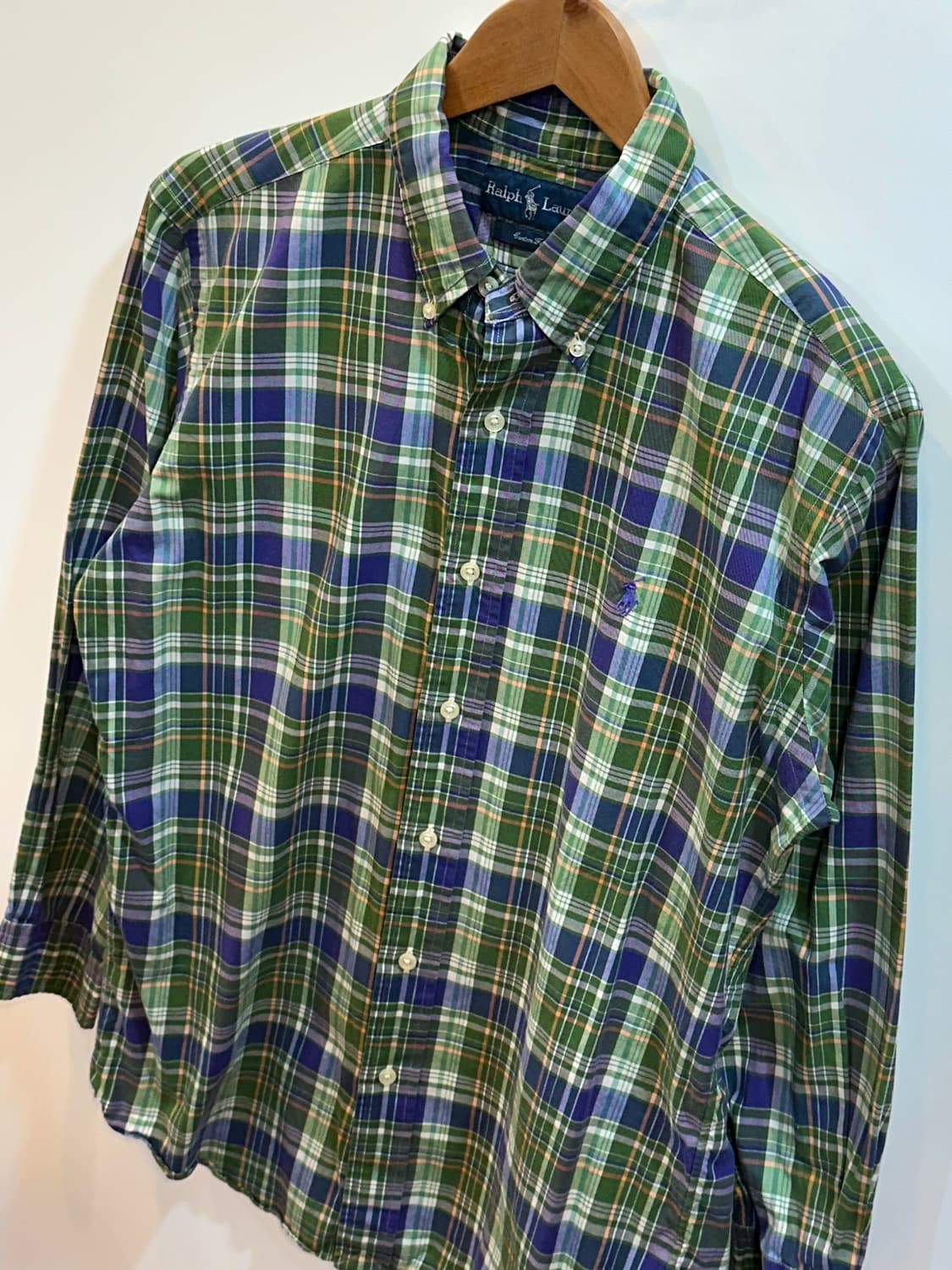  폴로 랄프로렌 버튼다운 체크 셔츠 M 상품이미지2