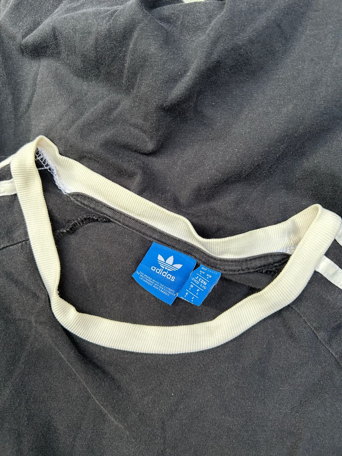 VTG 아디다스 블랙 파이어버드 링거 반팔 티셔츠 상품이미지2