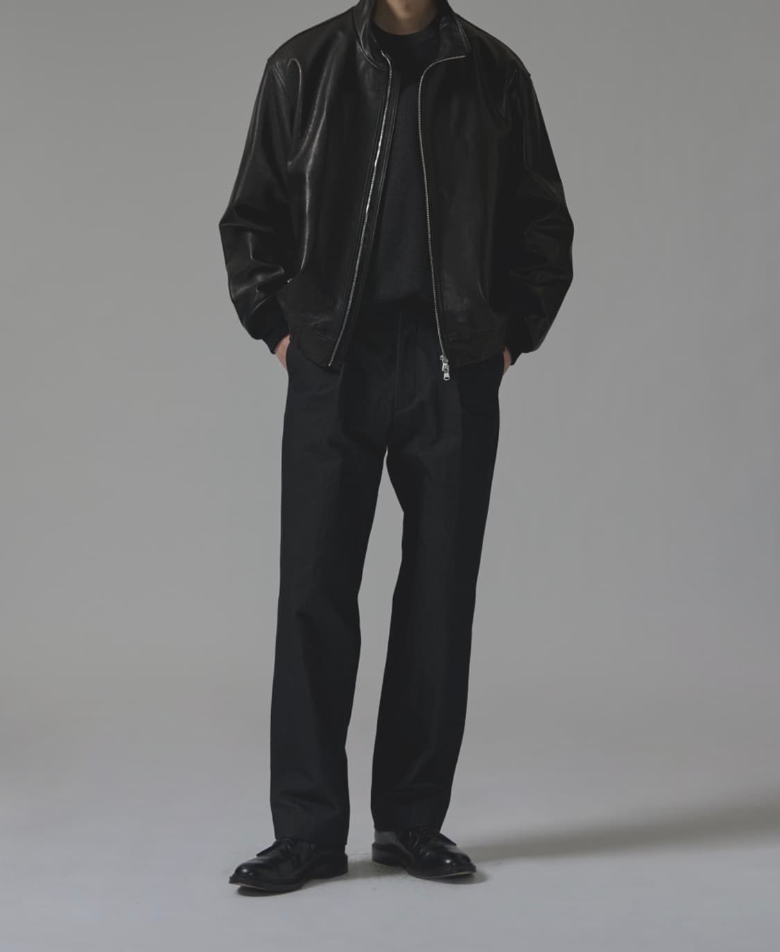 인더로우 하이넥 레더 자켓 3(105-110) 렉토, 르메르 st 상품이미지4