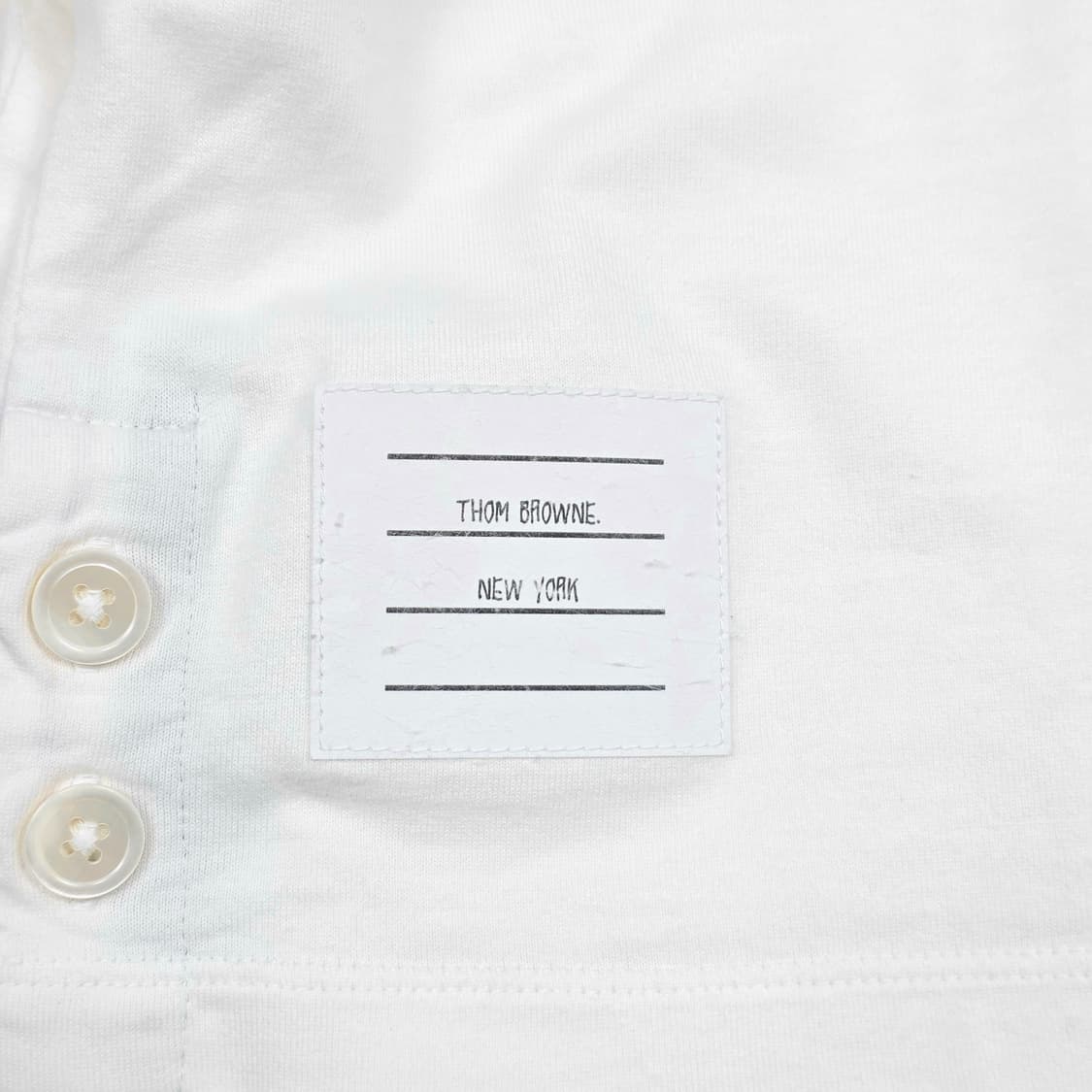 톰브라운 여성 포켓삼선 크롭 반팔 티셔츠 상품이미지5