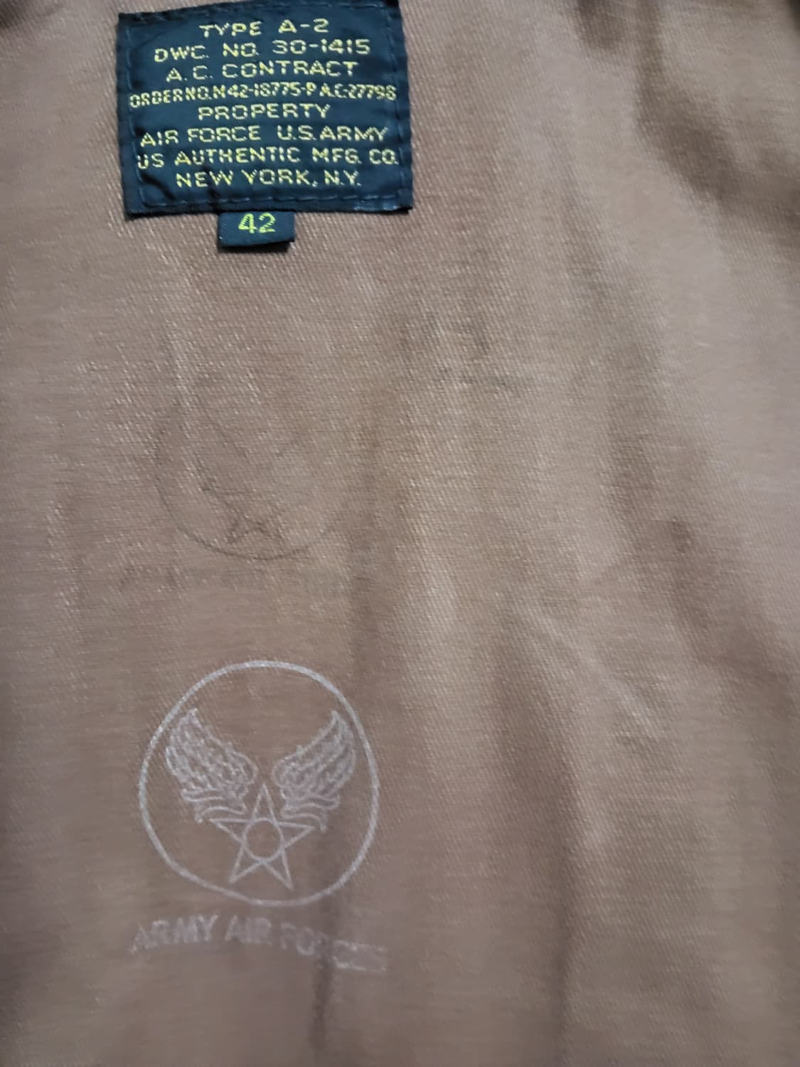 US 오센틱 A-2 US AUTHENTIC MFG 42 상품이미지7