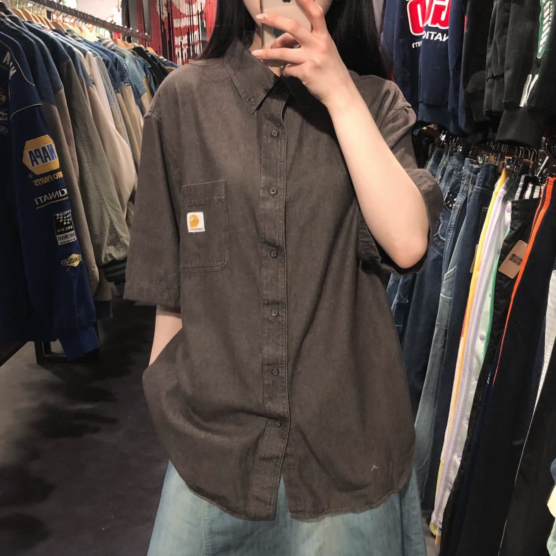 [IM] Carhartt 칼하트 반팔 셔츠 브라운 상품이미지1