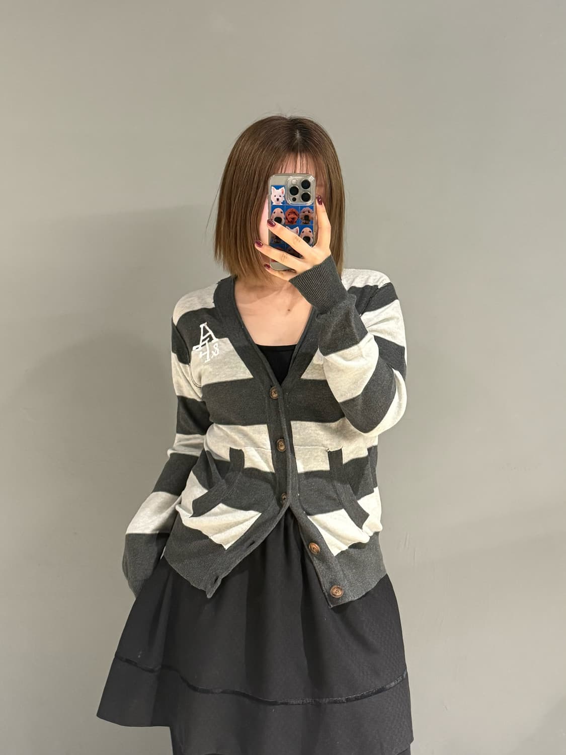 Abecrombie stripe pattern knit cardigan 상품이미지2